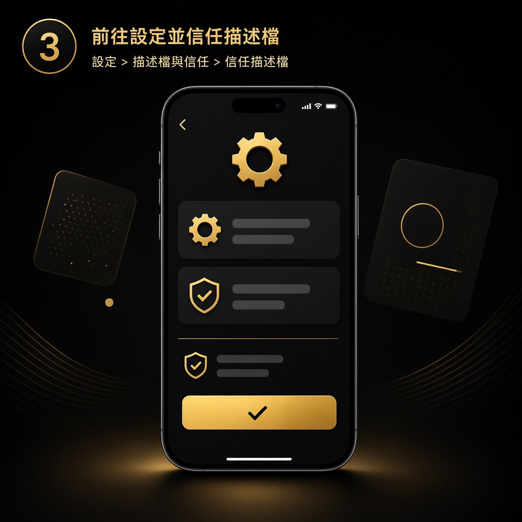 於 iOS 設定中信任描述檔