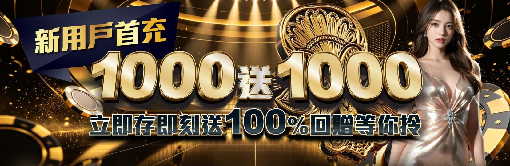 新用戶首充|1000送1000